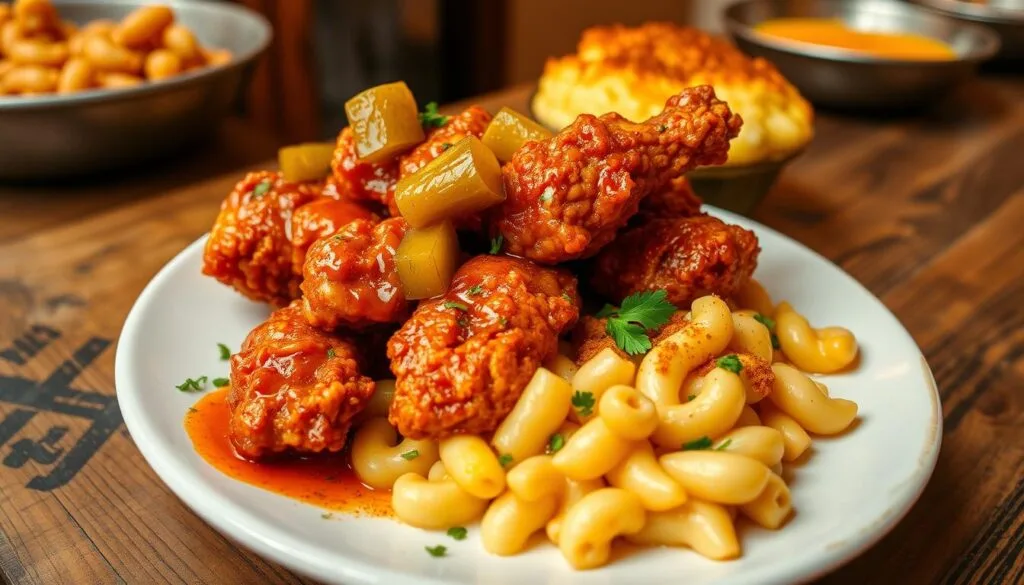 nashville chicken with mac and cheese nashville chicken with mac and cheese