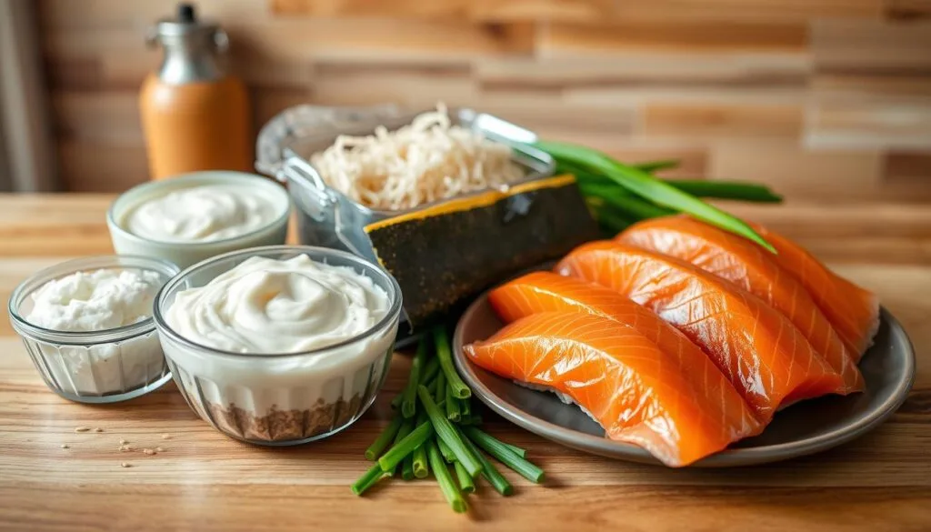 Salmon Sushi Bake Ingredients Salmon Sushi Bake Ingredients