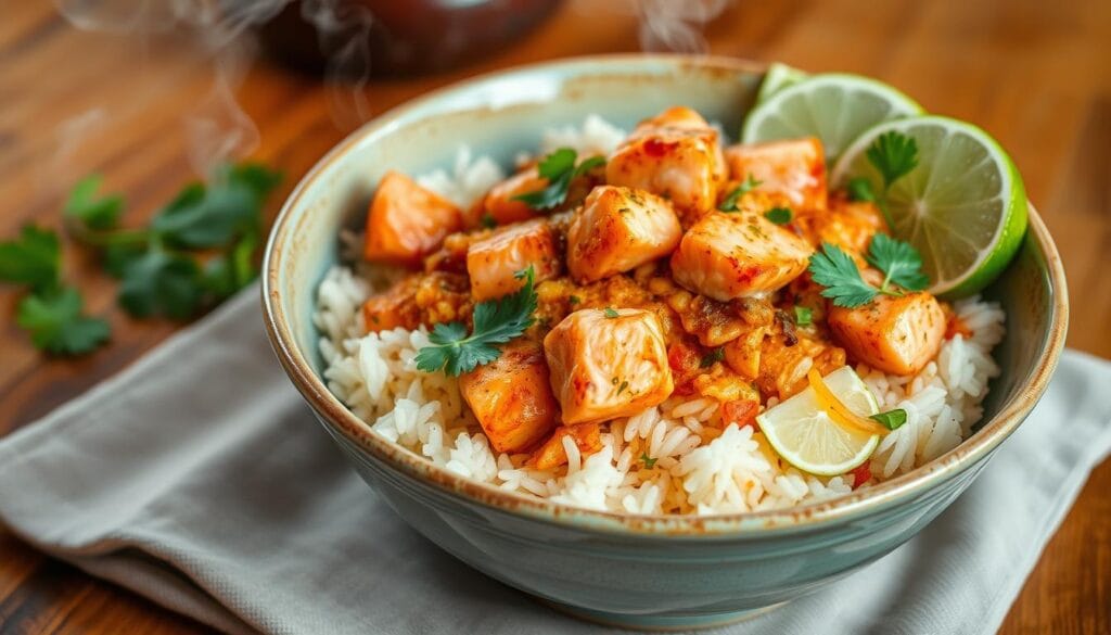 Spicy Salmon Biryani