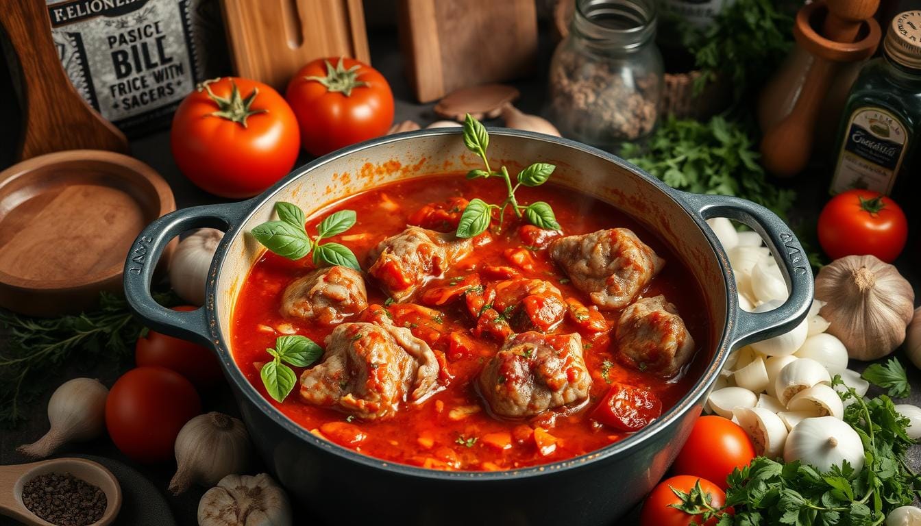 cook tough cuts in tomato sauce recipe