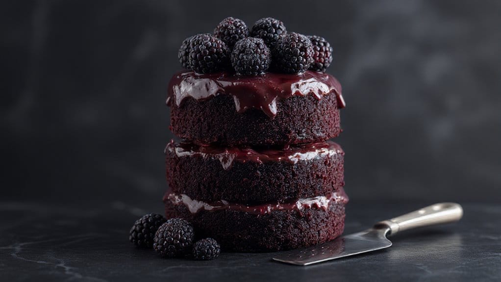 blackberry flavored gothic cake