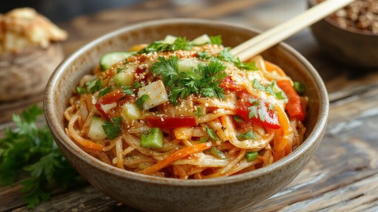 chilled noodle vegetable dish