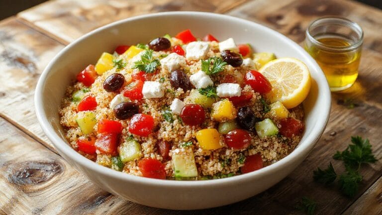 chilled vegetable quinoa salad