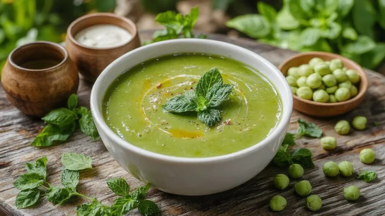 cool refreshing pea soup