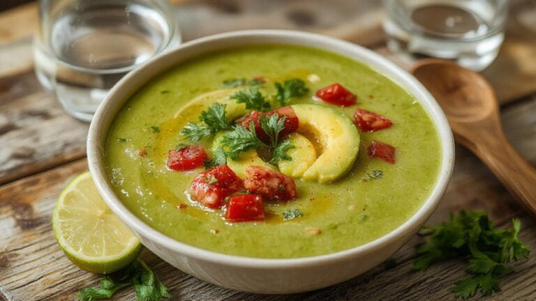 creamy cold avocado soup