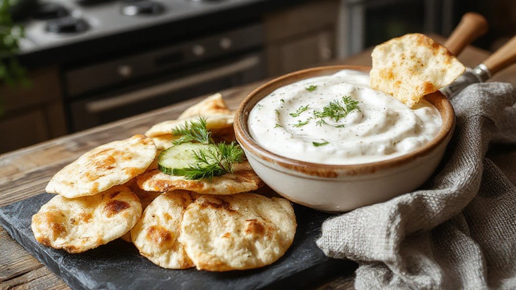 creamy tzatziki with pita