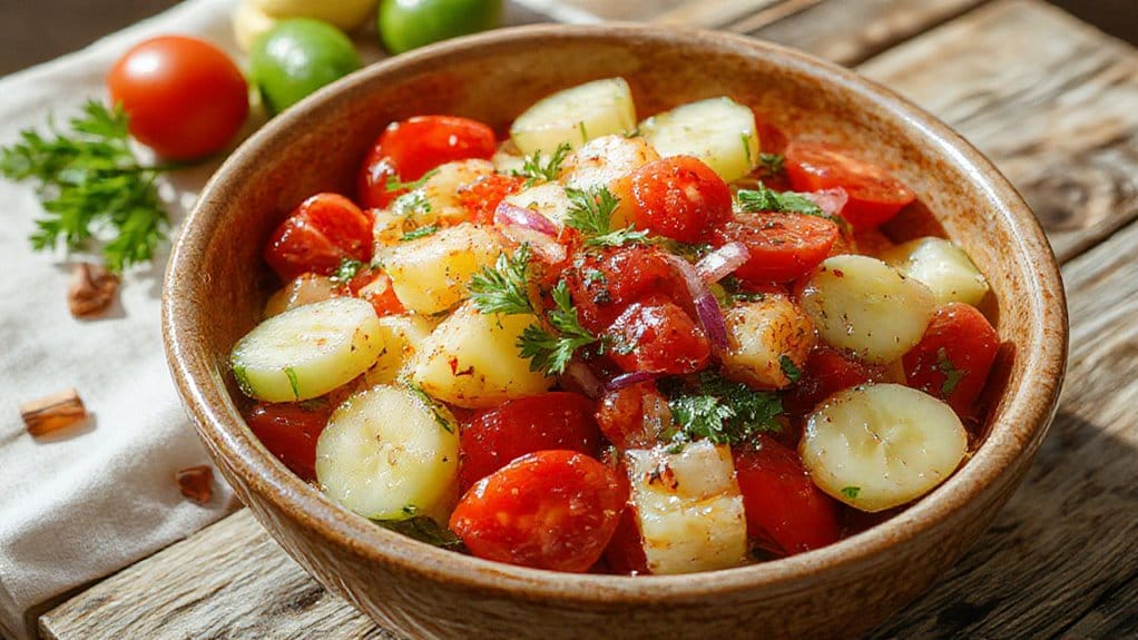 crisp refreshing tomato salad