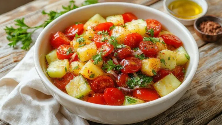 fresh cucumber tomato salad