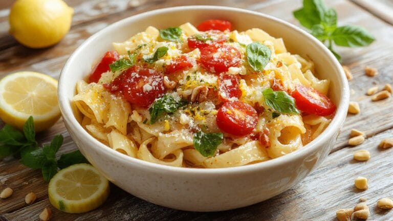 fresh lemon basil pasta