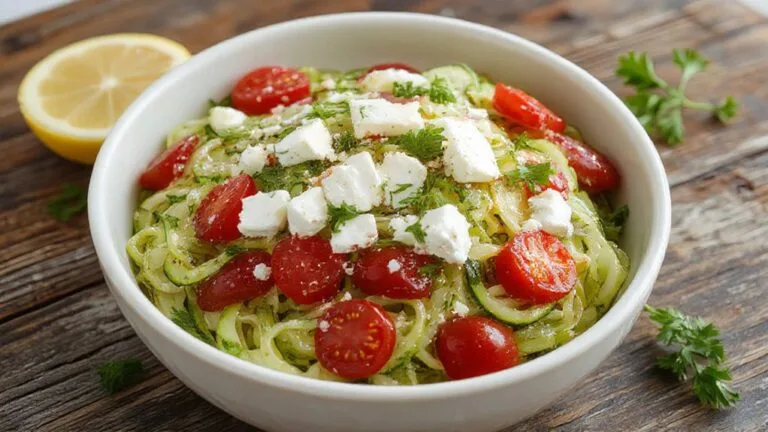 fresh zucchini noodle salad
