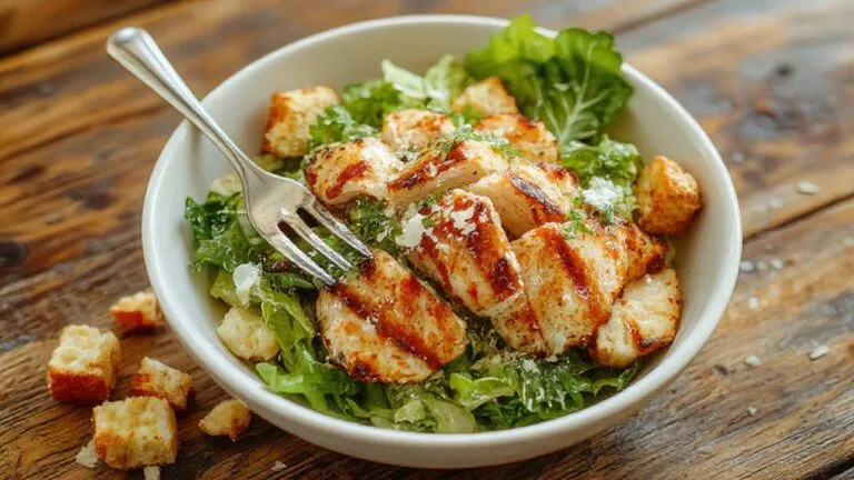 grilled chicken with caesar salad