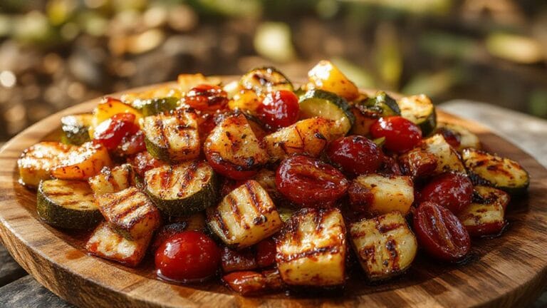 grilled vegetables with balsamic glaze