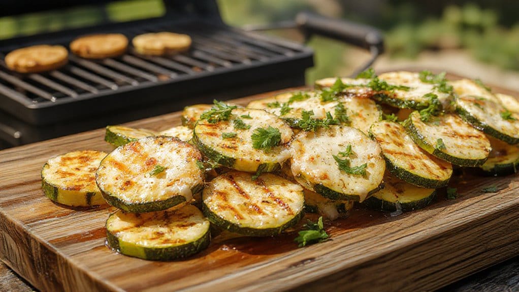 grilled zucchini with parmesan