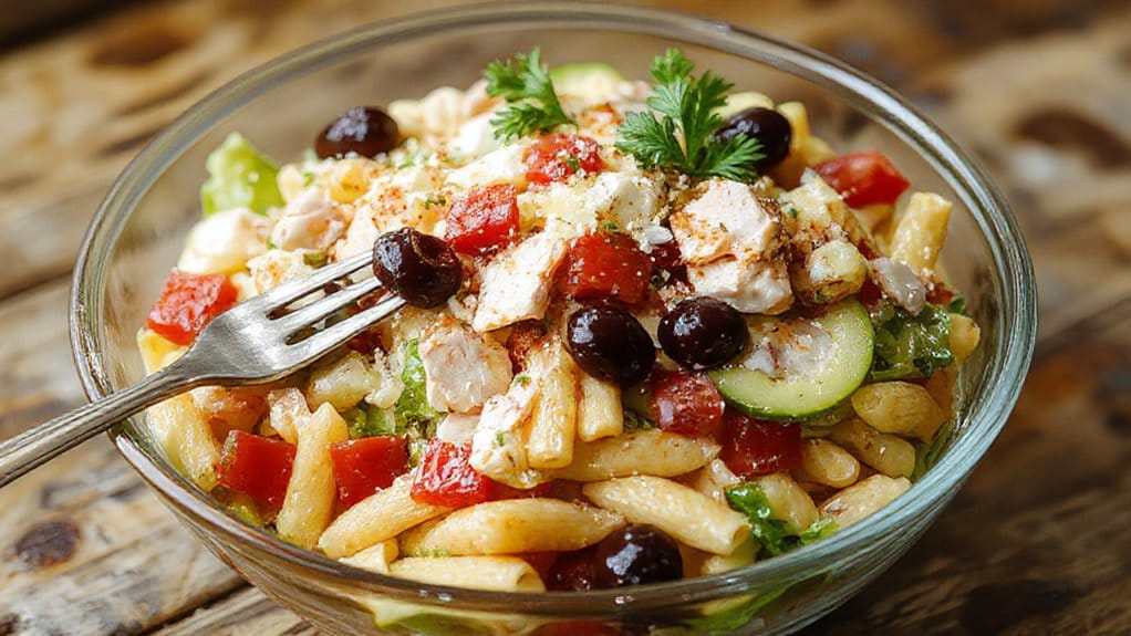 hearty pasta salad dish