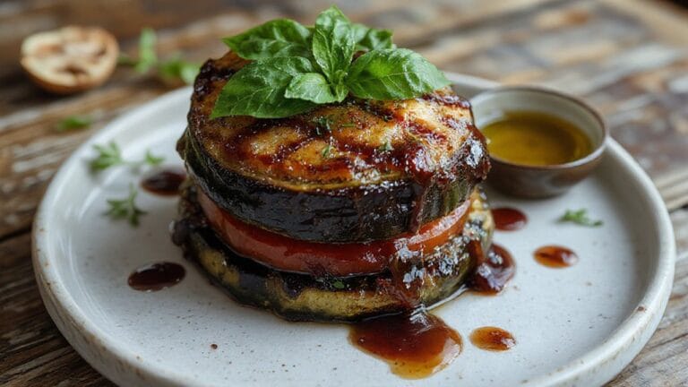 layered eggplant tomato dish