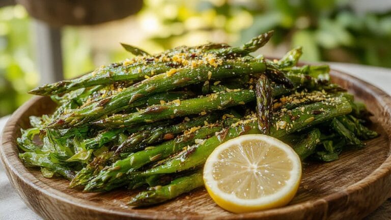 lemon grilled asparagus dish