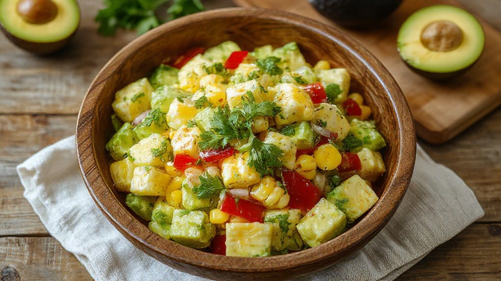 nutritious avocado corn salad