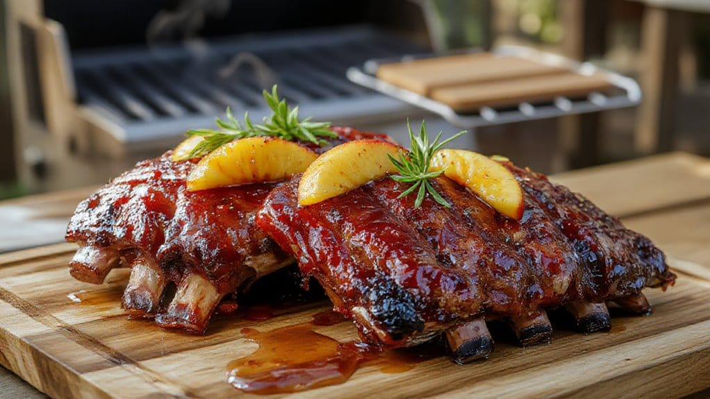 peach glazed bbq ribs recipe
