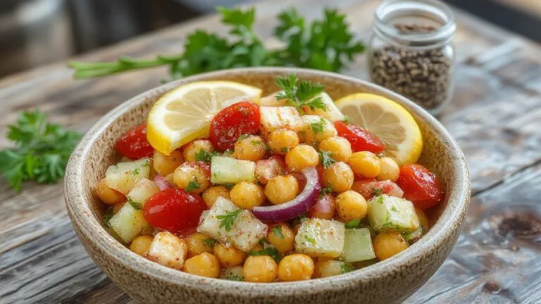 refreshing chickpea tomato salad