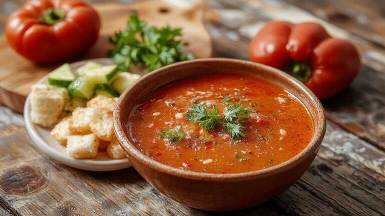 refreshing cold tomato soup