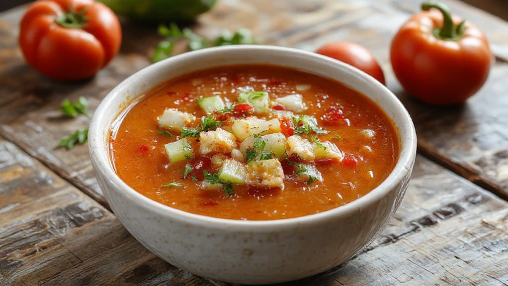 refreshing cold vegetable soup