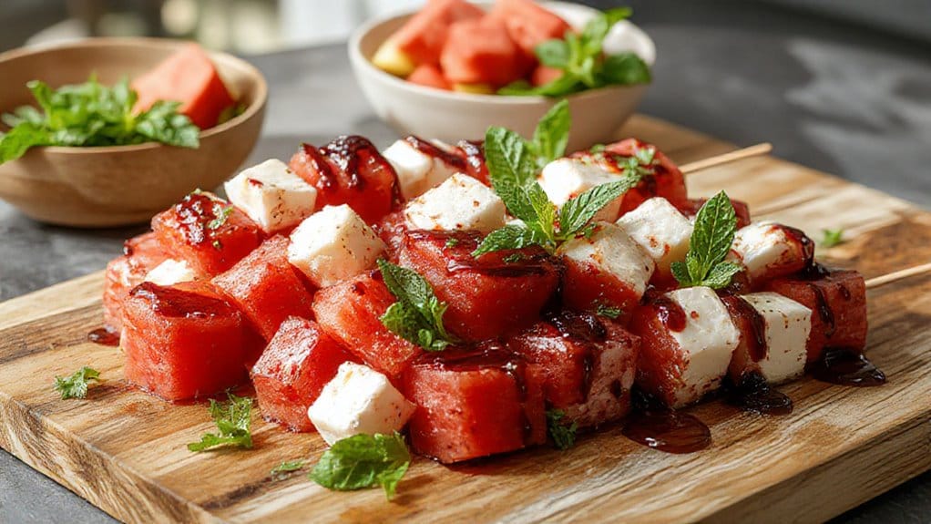 refreshing fruit and cheese