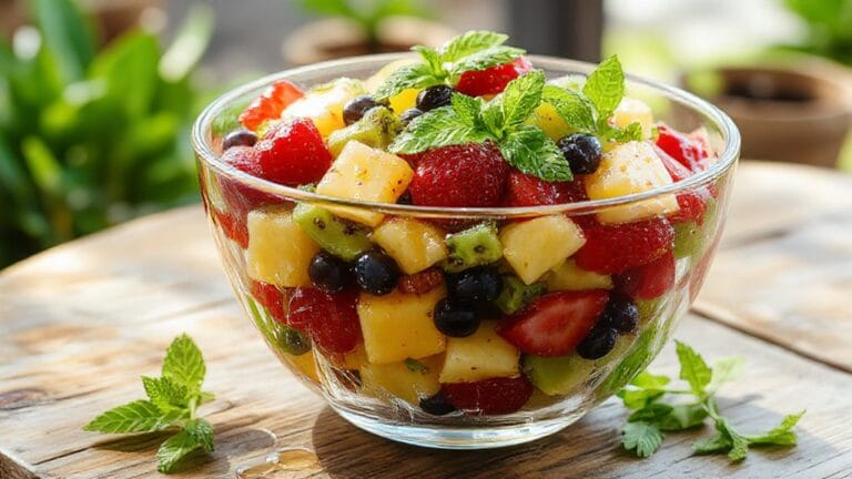 refreshing minty fruit mix