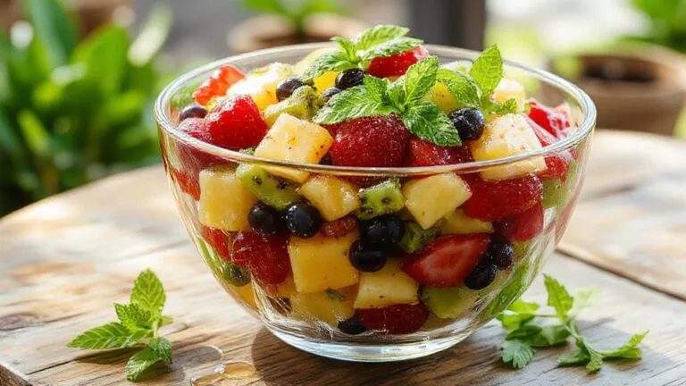 refreshing minty fruit mix