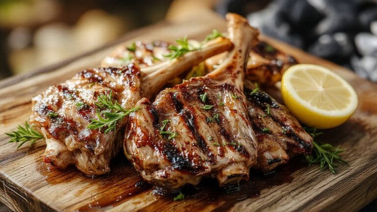 savory grilled lamb chops