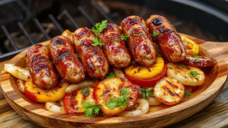 sizzling sausage with peppers