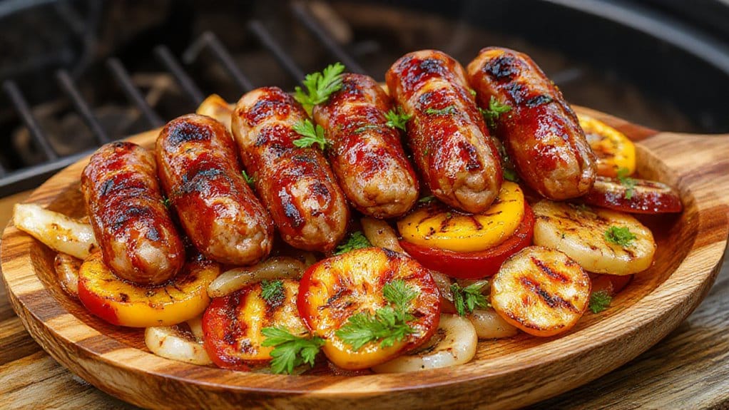 sizzling sausage with peppers