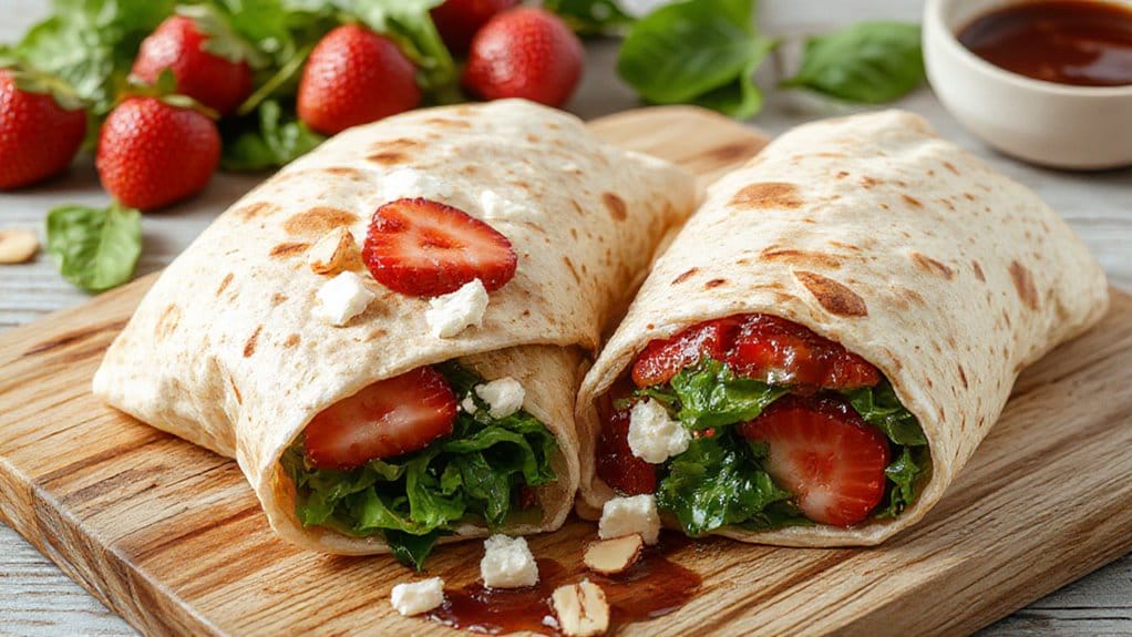 strawberry spinach tortilla wraps