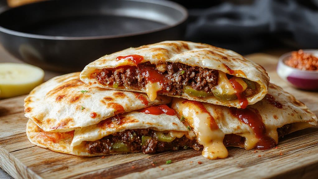 burger quesadillas recipe details