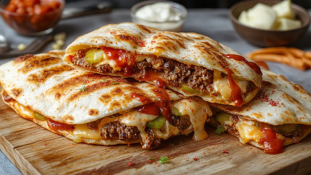 burgers wrapped in tortillas
