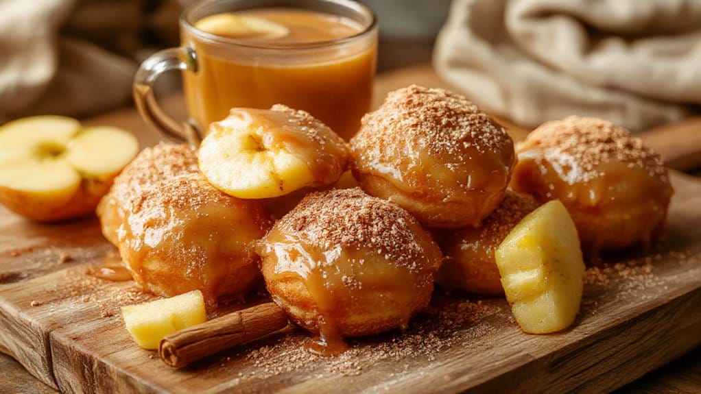 caramel apple cider donuts