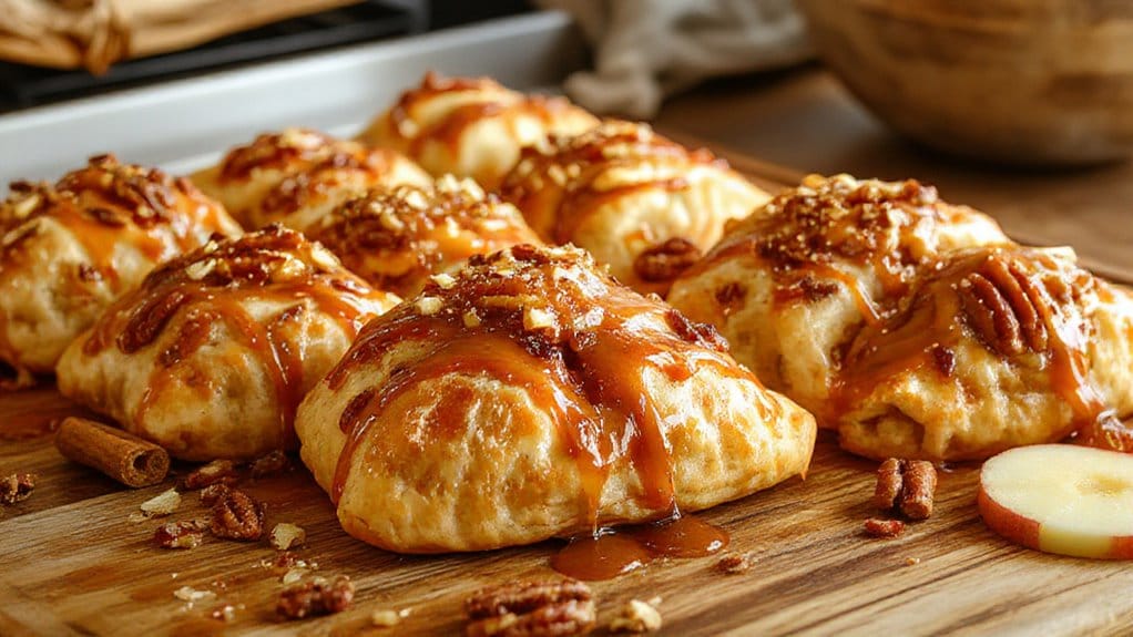 caramel pecan apple empanadas