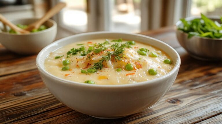 cheesy grits with vegetables