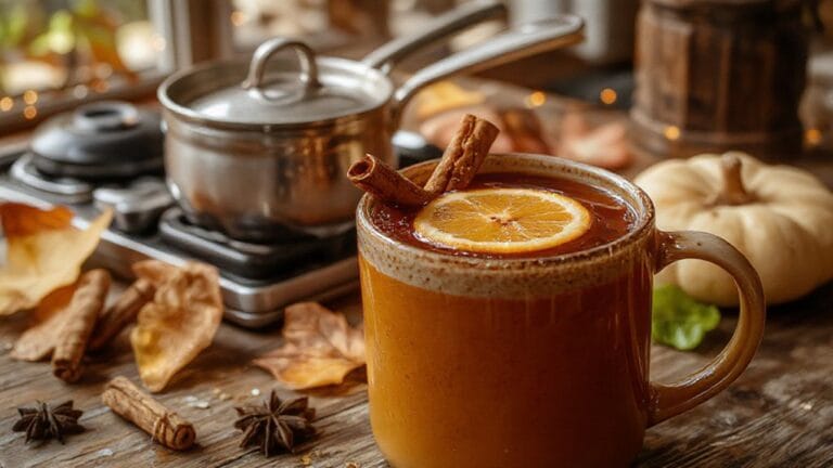 cinnamon infused spiced apple tea
