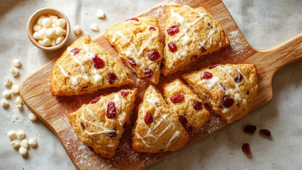 cranberry white chocolate scones
