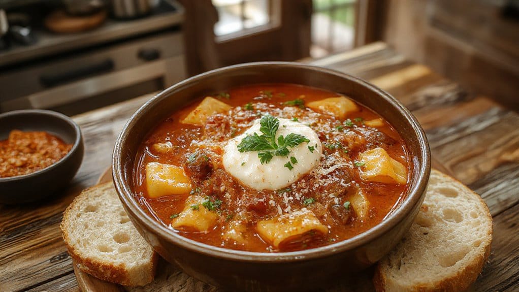 crockpot lasagna soup recipe