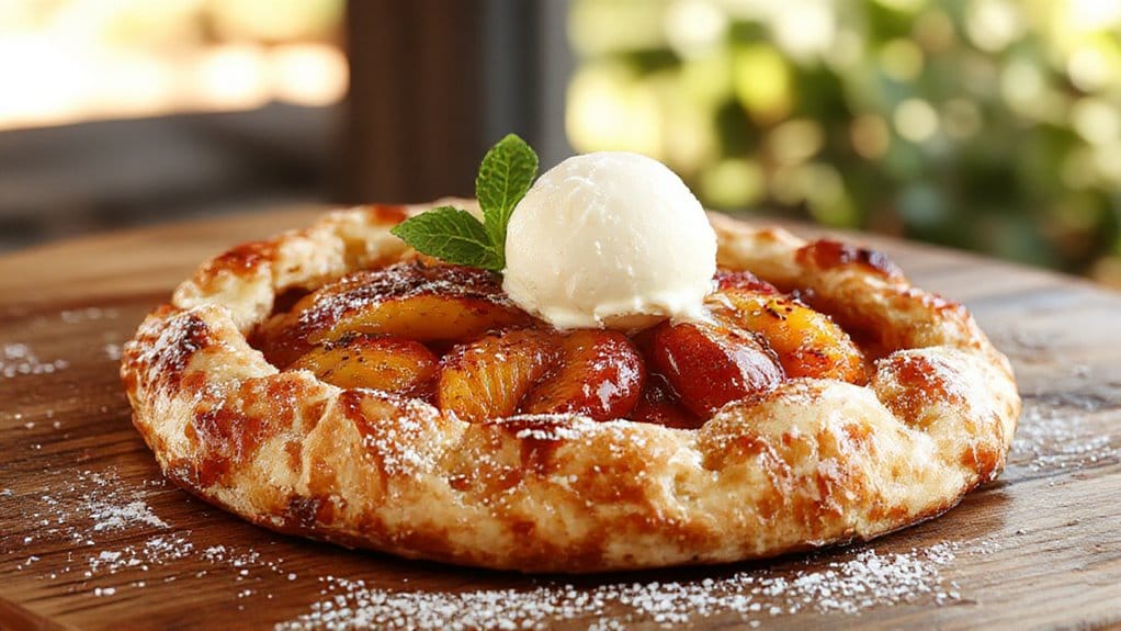 grilled peach dessert delight