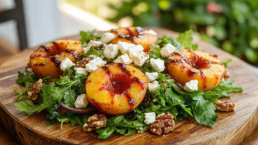 grilled peach summer salad