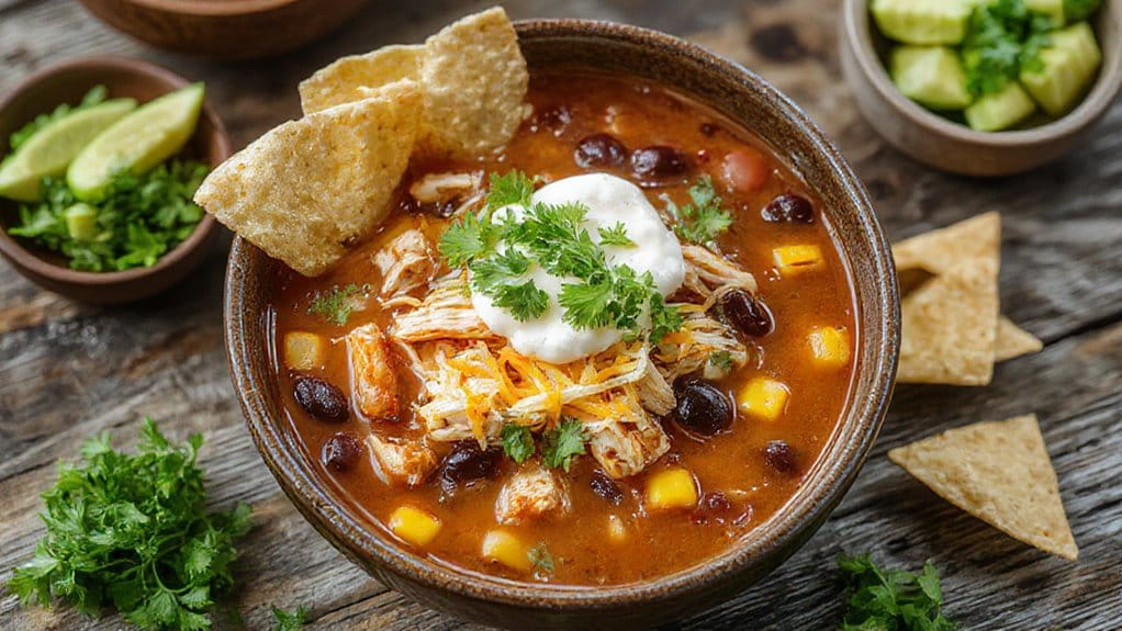 hearty chicken taco soup