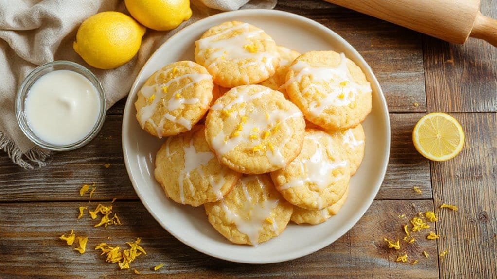iced lemon flavored cookies recipe