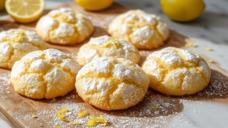 lemon flavored crinkle cookies recipe