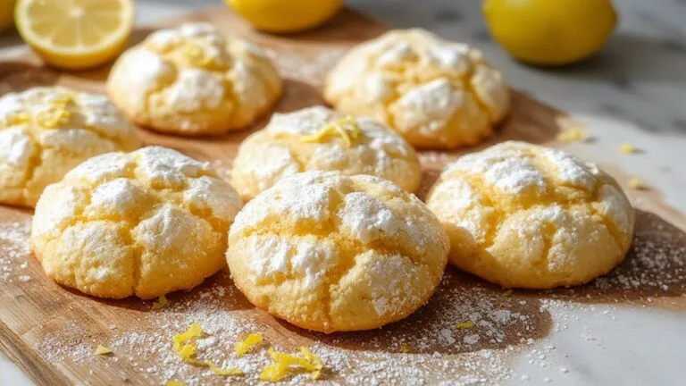 lemon flavored crinkle cookies recipe