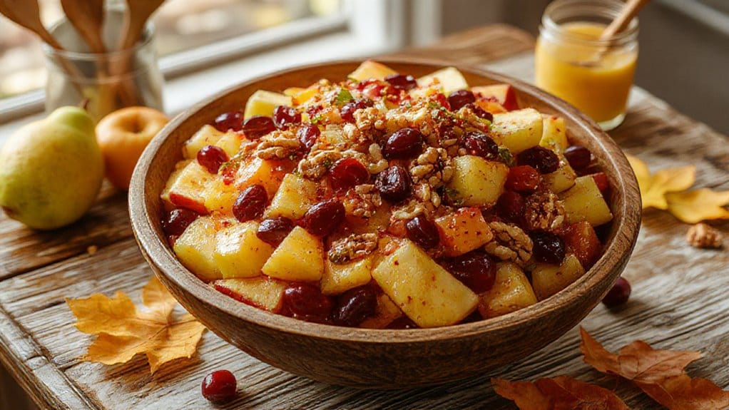 nutritious autumn fruit salad