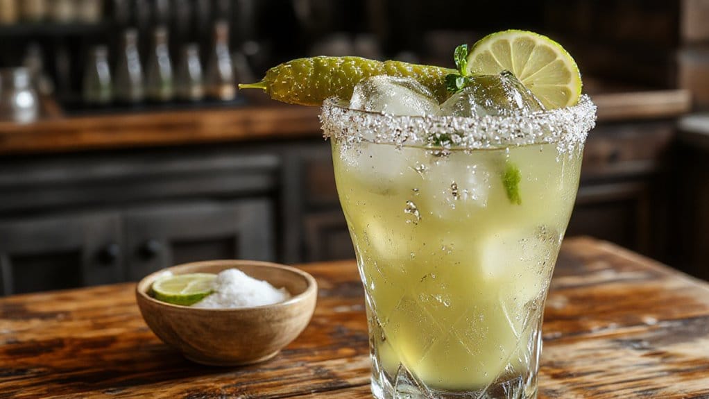 pickle infused margarita cocktail recipe