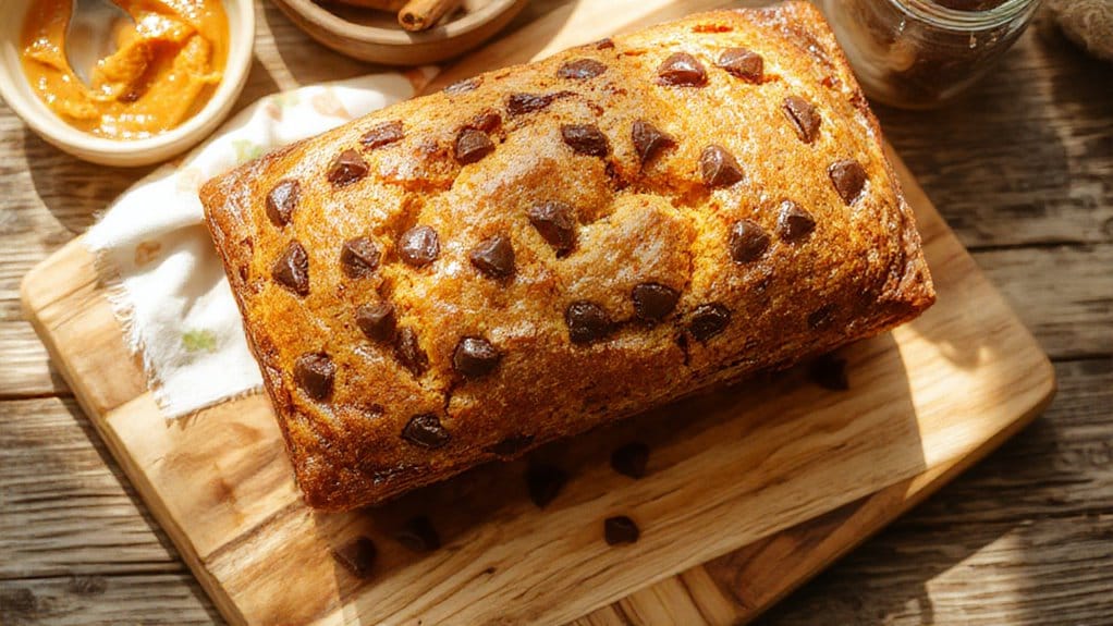 pumpkin chocolate chip loaf