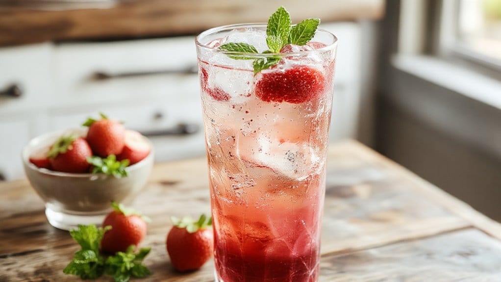 refreshing carbonated fruit beverage